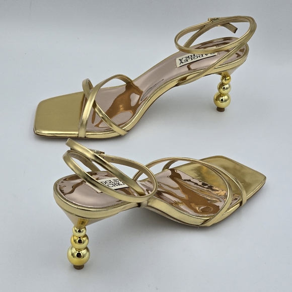 Badgley Mischka Callie Beaded Heel Sandals, Gold, Women's 7.5 - Picture 10 of 16